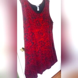 Dress by Catherines, red & black, size 3X 26/28
